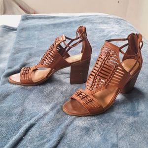 Merona leather block heels